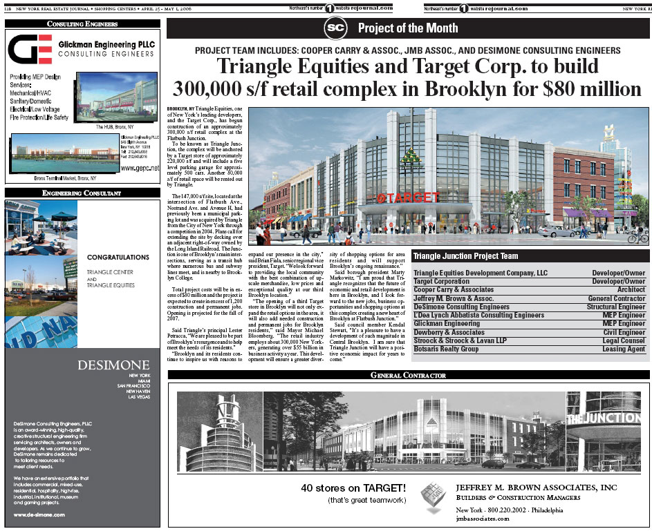 Triangle Equities and Target Corp. to Build 300,000 s/f retail complex